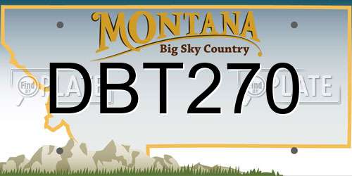 DBT270 Montana License Plate