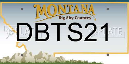 DBTS21 Montana License Plate