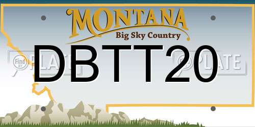 DBTT20 Montana License Plate
