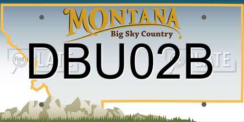 DBU02B Montana License Plate