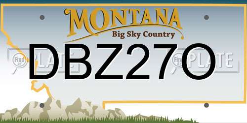 DBZ27O Montana License Plate