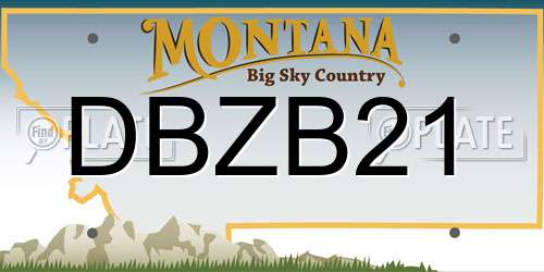 DBZB21 Montana License Plate