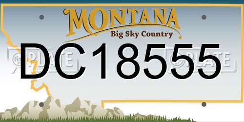 DC18555 Montana License Plate