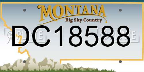 DC18588 Montana License Plate