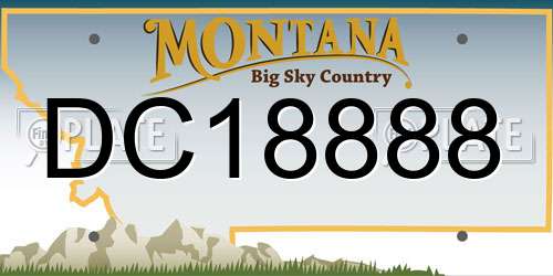 DC18888 Montana License Plate