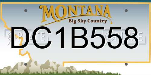 DC1B558 Montana License Plate