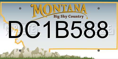 DC1B588 Montana License Plate