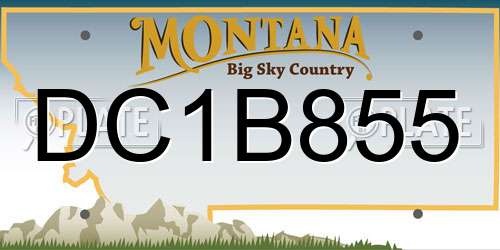 DC1B855 Montana License Plate
