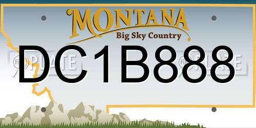 DC1B888 Montana License Plate
