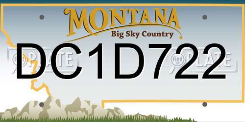 DC1D722 Montana License Plate