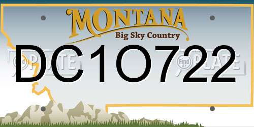 DC1O722 Montana License Plate