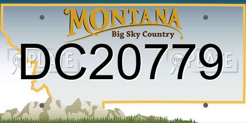 DC20779 Montana License Plate