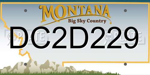 DC2D229 Montana License Plate