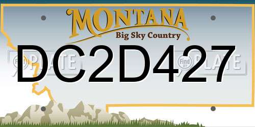 DC2D427 Montana License Plate