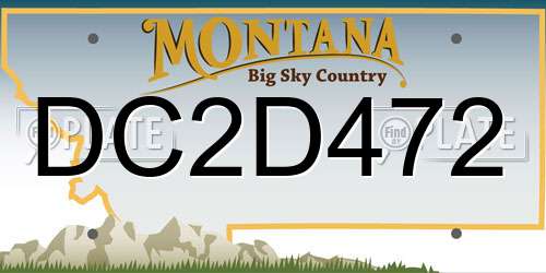 DC2D472 Montana License Plate