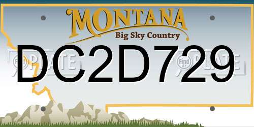 DC2D729 Montana License Plate