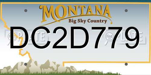 DC2D779 Montana License Plate