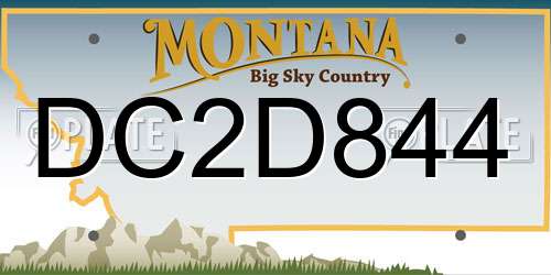 DC2D844 Montana License Plate