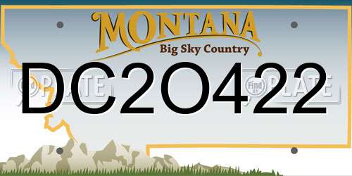 DC2O422 Montana License Plate