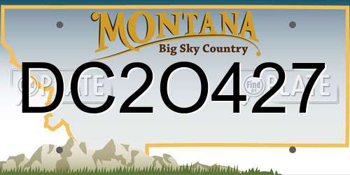 DC2O427 Montana License Plate