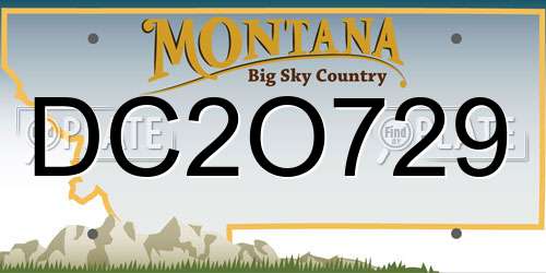 DC2O729 Montana License Plate