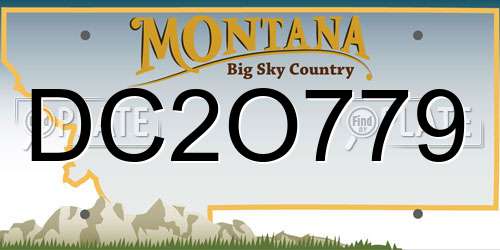 DC2O779 Montana License Plate