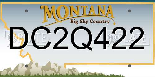 DC2Q422 Montana License Plate