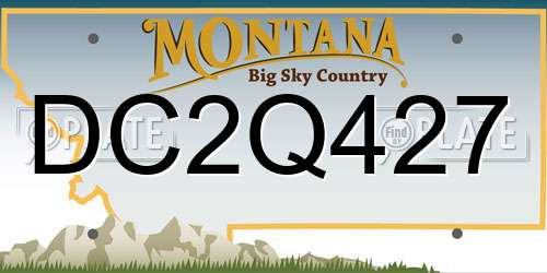 DC2Q427 Montana License Plate