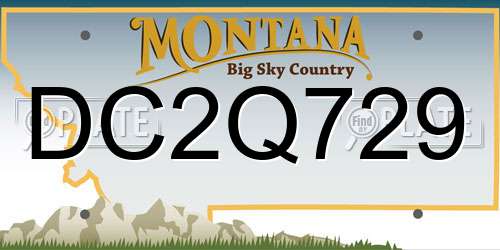 DC2Q729 Montana License Plate