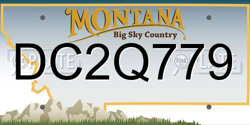DC2Q779 Montana License Plate