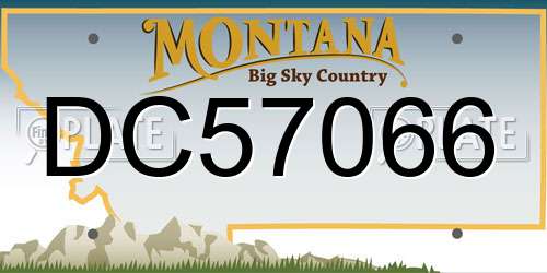 DC57066 Montana License Plate