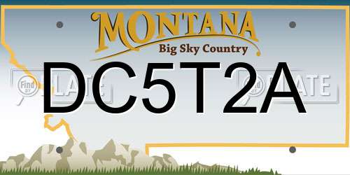 DC5T2A Montana License Plate