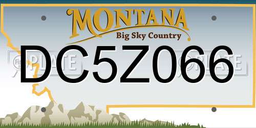 DC5Z066 Montana License Plate