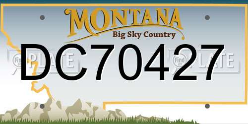 DC70427 Montana License Plate