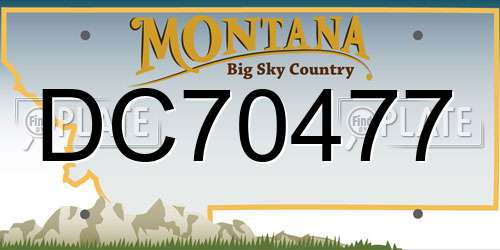 DC70477 Montana License Plate