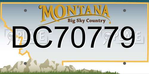 DC70779 Montana License Plate