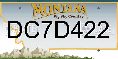 DC7D422 Montana License Plate