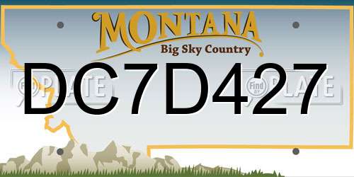 DC7D427 Montana License Plate