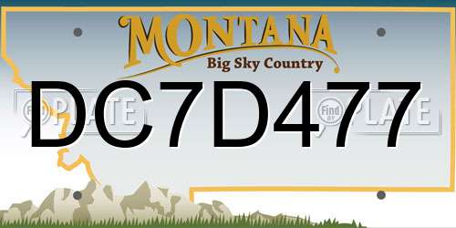 DC7D477 Montana License Plate
