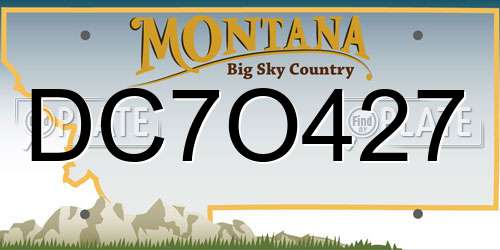 DC7O427 Montana License Plate