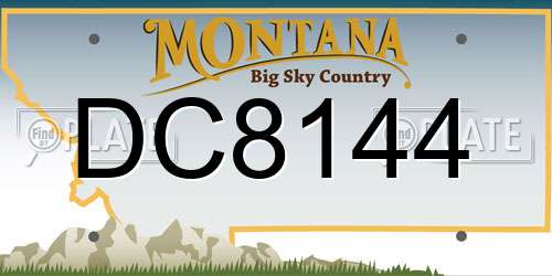 DC8144 Montana License Plate