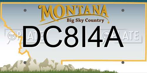 DC8I4A Montana License Plate