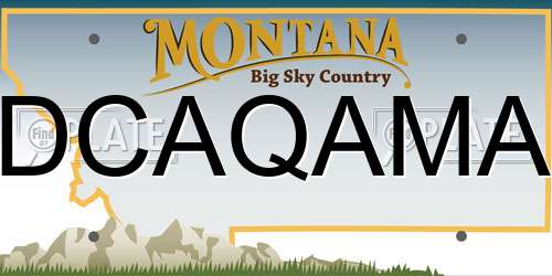 DCAQAMA Montana License Plate