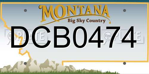 DCB0474 Montana License Plate