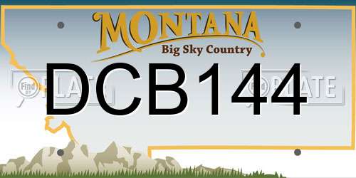 DCB144 Montana License Plate