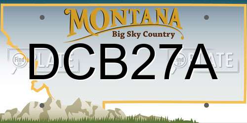 DCB27A Montana License Plate