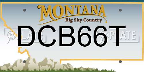 DCB66T Montana License Plate