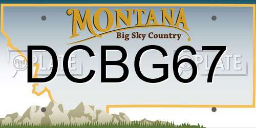 DCBG67 Montana License Plate