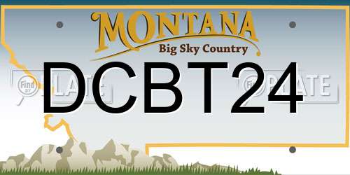 DCBT24 Montana License Plate