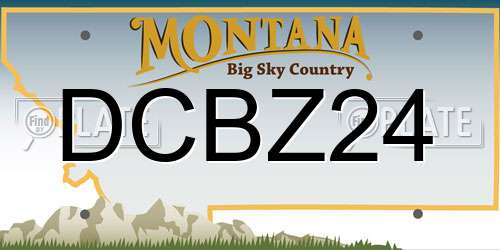 DCBZ24 Montana License Plate
